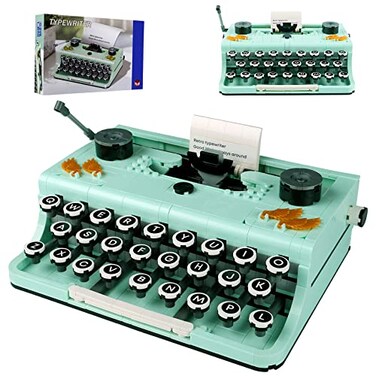 B&LHCX DHODNQP 820PCS Ideas Retro Typewriter Building Blocks Toys ModelClassic Printer Models Building SetBest Nostalgic Gift for 6 Year Old Kids or Adults 820pcs A