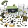ZHX WW2 Army Military Guns Weapons and Armor Toy Thunder Containers Command Operations Building Block Toy Battle Sets for Kids