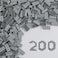 HUIZDQ 200 Piece Classic Small Building Bricks 2x4 Building Blocks STEM Creative Build Toys MOC Bulk Bricks DIY Play Set for Kids Age 6Light Grey Small Bricks 125x062x047 in
