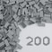 HUIZDQ 200 Piece Classic Small Building Bricks 2x4 Building Blocks STEM Creative Build Toys MOC Bulk Bricks DIY Play Set for Kids Age 6Light Grey Small Bricks 125x062x047 in