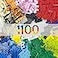 HUIZDQ 1100 Pieces Building Blocks Compatible with All Major Brands Classic Bulk Blocks Includes Wheels Door Window Street Lights