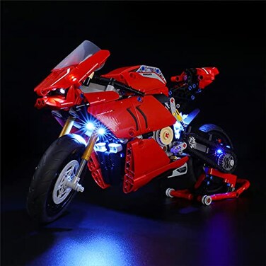 GEAMENT LED Light Kit Compatible with Lego Ducati Panigale V4R Lighting Set for Technic 42107 Building Model Model Set Not Included