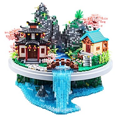 JXRLMB 7626 PCS Micro Building Blocks Set Chinese Peachtree Model for Adults Decorative Creative Present for Adult Age of 14 Cherry Blossom Tree Building Set