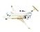 General Jim's General Jims White Business Passenger Airplane Two Vehicle Set Private VIP Passenger Plane and Taxi 347 Piece Modular Building Blocks Bricks Set for Teens and Adults