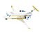 General Jim's General Jims White Business Passenger Airplane Two Vehicle Set Private VIP Passenger Plane and Taxi 347 Piece Modular Building Blocks Bricks Set for Teens and Adults