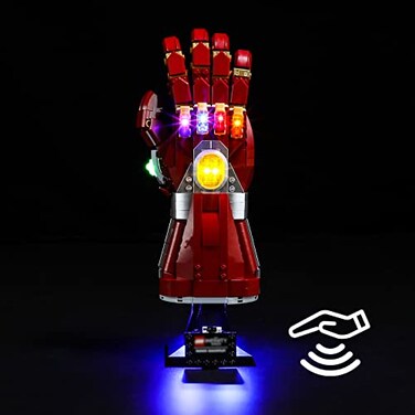 BRIKSMAX Led Lighting Kit for LEGO76223 Nano GauntletHand Sweep Sensor Switch Version Compatible with Lego Marvel Building Blocks Model Not Include the Lego Set