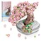 EasyAgo Mini Bricks Cherry Blossom Tree Building Set Sakura Bonsai DIY Toy Birthday Gift for Kids 6 Years Old