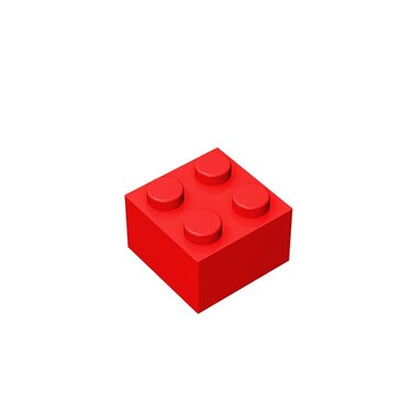 TTEHGB TOY Classic Building Bricks 2 x 2 100 Piece Creative Play Set 100 Compatible with and All Major Brick Brands 3003ColourRed