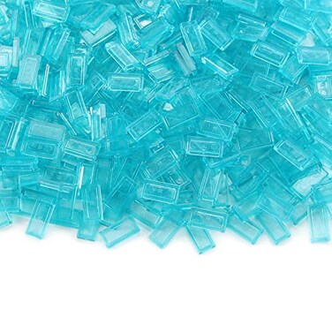 Feleph Transparent Light Blue 12 Tile 700 Parts and Pieces Flat MOC Bricks Bulk Building Blocks for Smooth Surface Wall Floor Toy Accessories Compatible with Major Brands