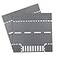 Feleph Classic Road TJunction Base Plates City Street Building Kit 25 x 25 cm Town Baseplate for Building Bricks Compatible with All Major Brands TJunction 2 Pieces