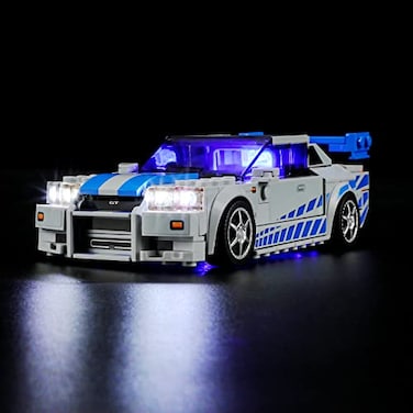 LIGHTAILING Light for Lego 76917 2Fast2 Furious Nissan Skyline GTR R34 Led Lighting Kit Compatible with Lego Building Blocks Model NOT Included The Model Set