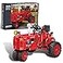 A XINAO TOYS Classic Building Blocks 112 Red Tractor Farm Toy Building Set Gift for Kids Ages 6 7 8 9 10 11 12 Includes Shifting Structure Steering Structure Features Classic Edition