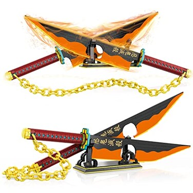 TOY PLAYER Uzui Tengen Demon Sword Building Set Compatible with Lego Katana Building Set for Anime Fans1478 Pcs
