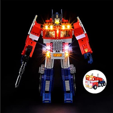 GEAMENT LED Light Kit Compatible with LEGO Optimus Prime Lighting Set for Creator 10302 Building Model Model Set Not Included