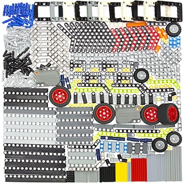 Habow 415pcs TechnicParts AxlePinConnector Pullback Motor Compatible with Major Brands Technic Parts Beam Frame Liftarm Bush Wheels Tire Etc MOC Replacement Pieces for Toy Building Sets