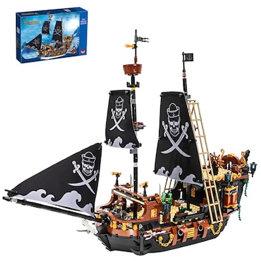 Seyaom 1328 Piece Pirate Ship Mini Building Kit Creative Blocks of The Caribbean Adventure Construction Kits Perfect Bricks Gift for Teens Not Compatible with Major Brands
