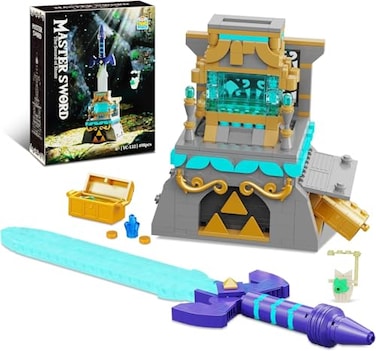 TOY PLAYER BOTW The Master Sword Glowing Building Block SetSword Toy Set for Adults Boy Fans Kids Ages 612 Year Old498PCS
