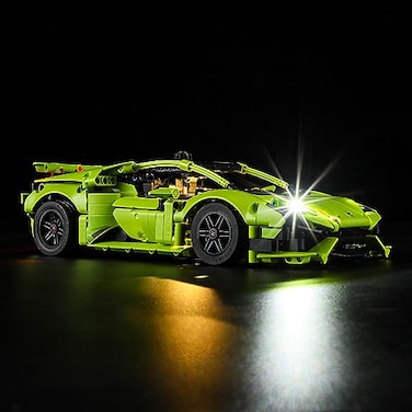 GEAMENT LED Light Kit Compatible with Lego Lamborghini Huracn Huracan Tecnica Lighting Set for Technic 42161 Model Set Not Included