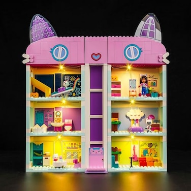 Hilighting Upgraded Led Light Kit Compatible with LEGO Gabbys Dollhouse Building Set Lights Decoration Compatible with LEGO 10788 Model Not Included