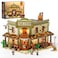 FUNWHOLE WesternSaloon Lighting BuildingBricks Set The Old West Saloon LED Light Construction Building Model Set 2026 Pcs for Adults and Teen