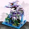 DAFDAG The Moon Palace Chinese Architecture Micro Building Blocks Set with LED Lights 4574PCS Cherry Blossom Tree Model Kit Collectible Cultural Gift for Adults Teens