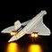GEAMENT LED Light Kit Compatible with Lego Concorde Lighting Set for Icons 10318 Model Set Not Included