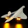 GEAMENT LED Light Kit Compatible with Lego Concorde Lighting Set for Icons 10318 Model Set Not Included