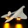 GEAMENT LED Light Kit Compatible with Lego Concorde Lighting Set for Icons 10318 Model Set Not Included