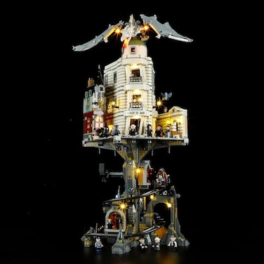 GEAMENT LED Light Kit Compatible with LEGO Harry Potter Gringotts Wizarding Bank Collectors Edition 76417 Model Set Not Included