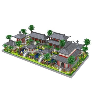 Kadablk Architecture Chinese Style of Suzhou GardenSet 3 Backyard Micro BlockClassical Famous Building Block SetAsian Cultures3988 PCS for Adults and Teens