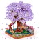 HIGH GODO Cherry Blossom Bonsai Tree Micro Building Set Japanese Sakura Tree House Model Sets Flowers House Mini Bricks Building Kit Creative Toys for Teens Adults 14 2200PCS