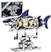QLT QIAOLETONG Ideas Mechanical Shark Building Set with Display Stand and Light Marine Animal with Linkage Function for Adults Ocean Mechanical Enthusiasts Compatible with Legos