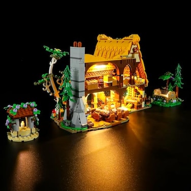GEAMENT LED Light Kit Compatible with LEGO Snow White and The Seven Dwarfs Cottage 43242 Model Set Not Included