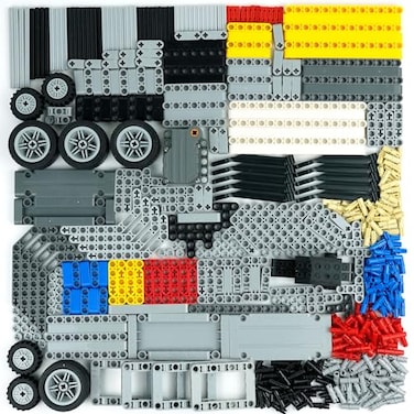 Pasacho 544PCS Technical Parts Pieces Sets Engine Pullback Motor Kit Beams Liftarm Frame Extra Replacement Car Tire Wheel Axles Pin Connector Bricks Bulk
