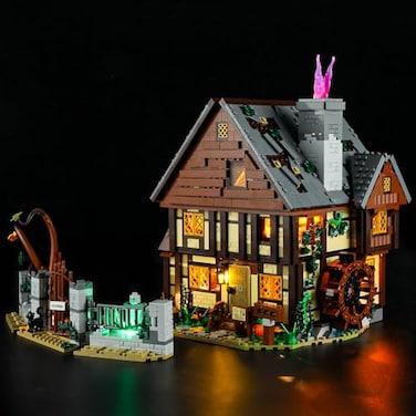 GEAMENT LED Light Kit Compatible with LEGO Hocus Pocus The Sanderson Sisters Cottage Lighting Set for Ideas 21341 Model Set Not Included