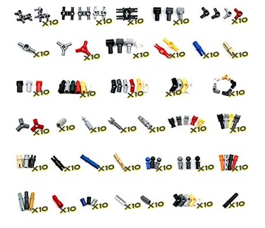 Domoni Technic Parts Compatible with Lego Bricks Pin Liftarm Beam Axle Panel Car Building Blocks MOC 370PCS