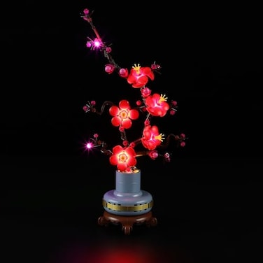 BRIKSMAX Light Kit for Lego Botanical Plum Blossom LED Lighting Compatible with Lego Icons 10369 Valentines Day Gift Model Not Included