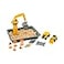 CAT Dig N Build Dirt Playset 12 oz Moldable Dirt Compound Working Crane 2 Little Machines Vehicles Construction Molds EasyCleanup Tray Sensory STEM Toy for Kids Ages 3