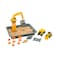 CAT Dig N Build Dirt Playset 12 oz Moldable Dirt Compound Working Crane 2 Little Machines Vehicles Construction Molds EasyCleanup Tray Sensory STEM Toy for Kids Ages 3