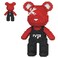 VIIOVOIIV Red Teddy Blocks Bear Micro Building Blocks Set4500Pieces Christmas Graffiti Bear Building Blocks Creative Gift Home Office Decor for Kids Adults 8