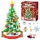 Flyart Christmas Tree Building Blocks Toy Building Sets with LED Light Christmas Tree Building Bricks with Christmas Train Stocking Snowflake Xmas Gifts for Kids Adults Teens