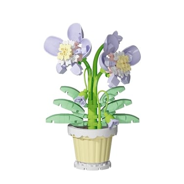 Jollcnoia Orchid Mini Flower Potted Bonsai Building Toy Blocks Particle Flower Botanical