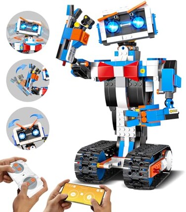 aukfa STEM Robot Toys Building Kits Building Toys for Boys Age 812 App Remote Control Blocks Engineering Science Learning Educational Coding DIY Stem Projects Robot Gifts for Boys Girls