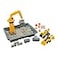 CAT Dig N Build Concrete Playset 12oz Moldable Concrete Compound Crane 2 Little Machines Vehicles Construction Molds EasyCleanup Tray Sensory STEM Kit for Kids Ages 3