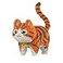 HONLANCH Animal Orange Striped Bell Cat Micro Building Blocks Set8000PCS Gift for Adult and Kid