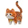 HONLANCH Animal Orange Striped Bell Cat Micro Building Blocks Set8000PCS Gift for Adult and Kid