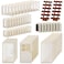 Feleph Windows and Doors Bricks Set House Accessories MOC Building Block Kit 118 Pieces and Parts Compatible with Major Brand White