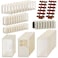 Feleph Windows and Doors Bricks Set House Accessories MOC Building Block Kit 118 Pieces and Parts Compatible with Major Brand White