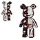 VIIOVOIIV Teddy Blocks Skeleton Bear Micro Building Blocks Set with Hidden Storage Drawer169inchesHalloween Graffiti Bear Building Blocks Creative Gift Home Office Decor for Kids Adults 8