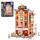 FUNWHOLE BalconyTheatre Lighting BuildingBricks Set City Town Creator House with LED Light MultiForm Modular Collectible Display Kit 2445 Pcs for Adults and Movie Lovers